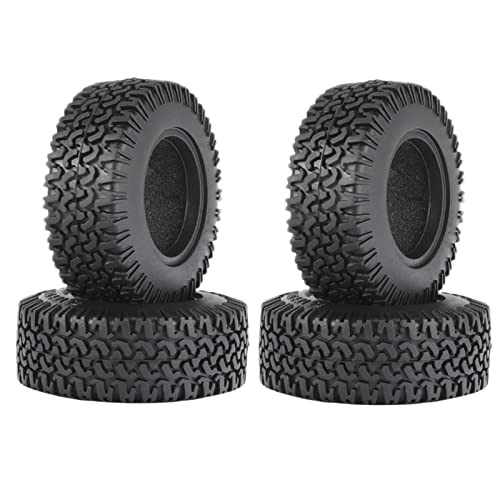 WONFAST 4PCS 1.55 inch Off Road Mud Wheel Tires 76MM Rubber Terrain Crawler Tyre Foam Insert for RC Crawler Car for Tamiya Axial 90069 TF2 D90 CC01 LC70 MST JIMNY Parts(A)