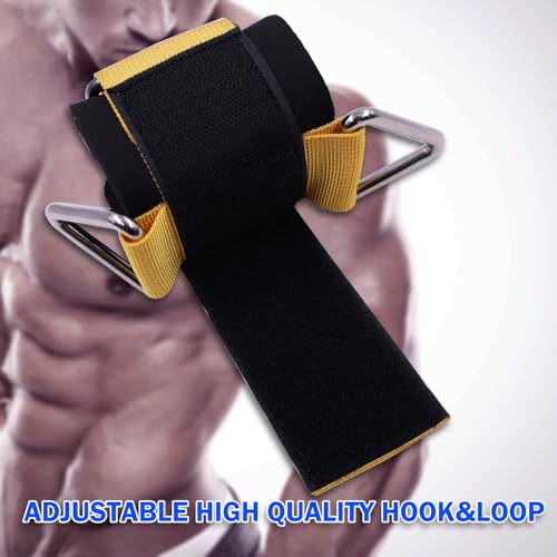Image of Adjustable Wrist Cuffs Neoprene Padded Straps for Cable Machines Strength Training Equipment