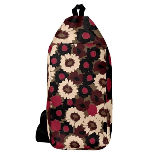 Sac à dos à bandoulière pour voyage et randonnée au design multicolore