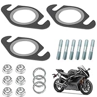 18 Stück Auspuffdichtung,Auspuffdichtung Rollerauspuffdichtung Auspuff Stehbolzen Krümmer Dichtung Set Für Aerox 50ccm Roller,Inklusive Unterlegscheiben,Mit Stehbolzen Auspuff Dichtungen