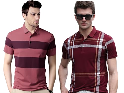 Image of Noble Monk Men's Polycotton Regular Fit Polo T-Shirt Half Sleeves |Polo Collar | Casual T-Shirt