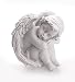 Produktbild TEMPELWELT Deko Engel Figur Sitzend Schlafend 12 cm, Polystein Weiß, Schöne Engelfigur Schutzengel Engelkind Dekoengel Engelchen Träumend