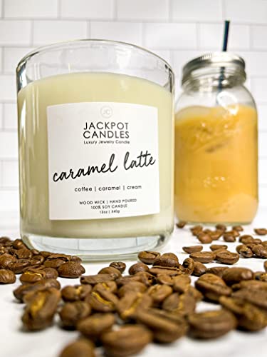 Caramel Coffee Latte Candle With Ring Inside (Surprise Jewelry Valued At $15 To $5,000) Ring Size 8 #TOP2