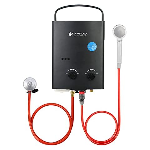 Calentador de Agua de Gas sin Tanque Portátil Camplux AY132B con Protección Múltiple Cover