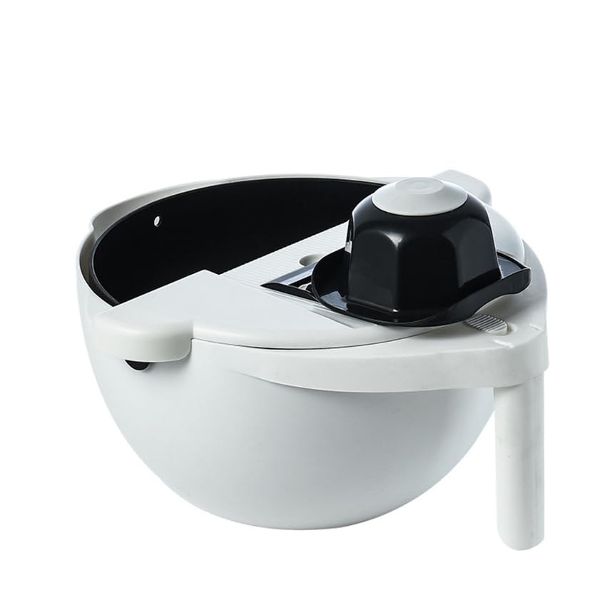 Luminexia Cortador De Verdura,Rallador De Verduras,Mandolina,con 6 Insertos de Cuchillas Intercambiables,Cuchillo para pelar y Protector de Mano,para Cebolla,ajo,Zanahoria,Patata,Ensalada