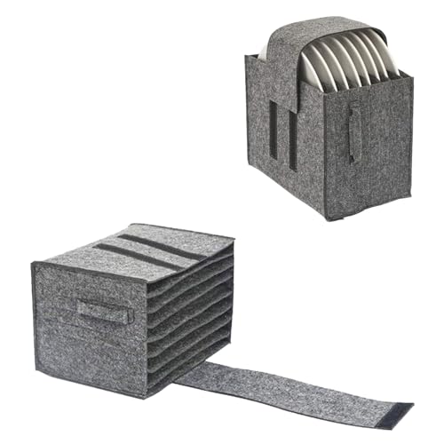 Quixotical Organizador de Platos para Camping, Soporte de Fieltro para Vajilla, Bolsas para Autocaravanas, Caravanas y Barcos