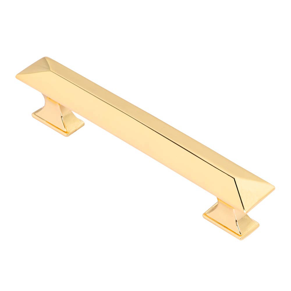 Utopia Alley Tristan Polished Gold 4" Cabinet Pull