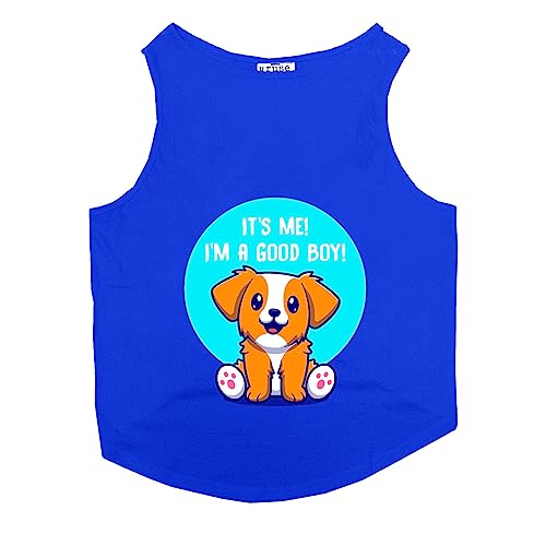 Image of Ruse I m a Good Boy Printed Summer Dog Round Neck Sleeveless Vest Tank T-Shirt /Tees Apparel /Clothes /Tees Gift for Dog (Royal Blue, XL) (Retrievers, Labs etc)