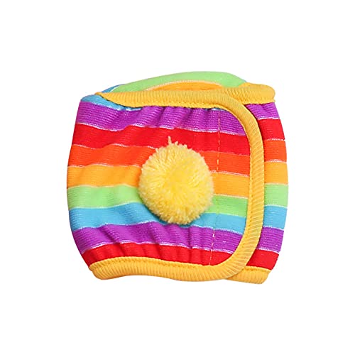 Image of Dog Diaper, Male Dog Belly Bands Physiological Pants Washable Reusable Soft Puppy Nappies Wraps for Small Dogs (S, Rainbow Stripes)