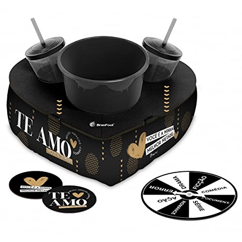 Almofada + porta-pipoca + porta-copo