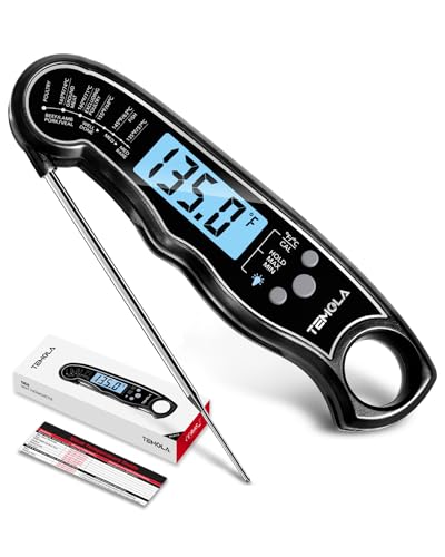 TEMOLA Meat Thermometer, Instant Read Food Thermometer with LCD B...