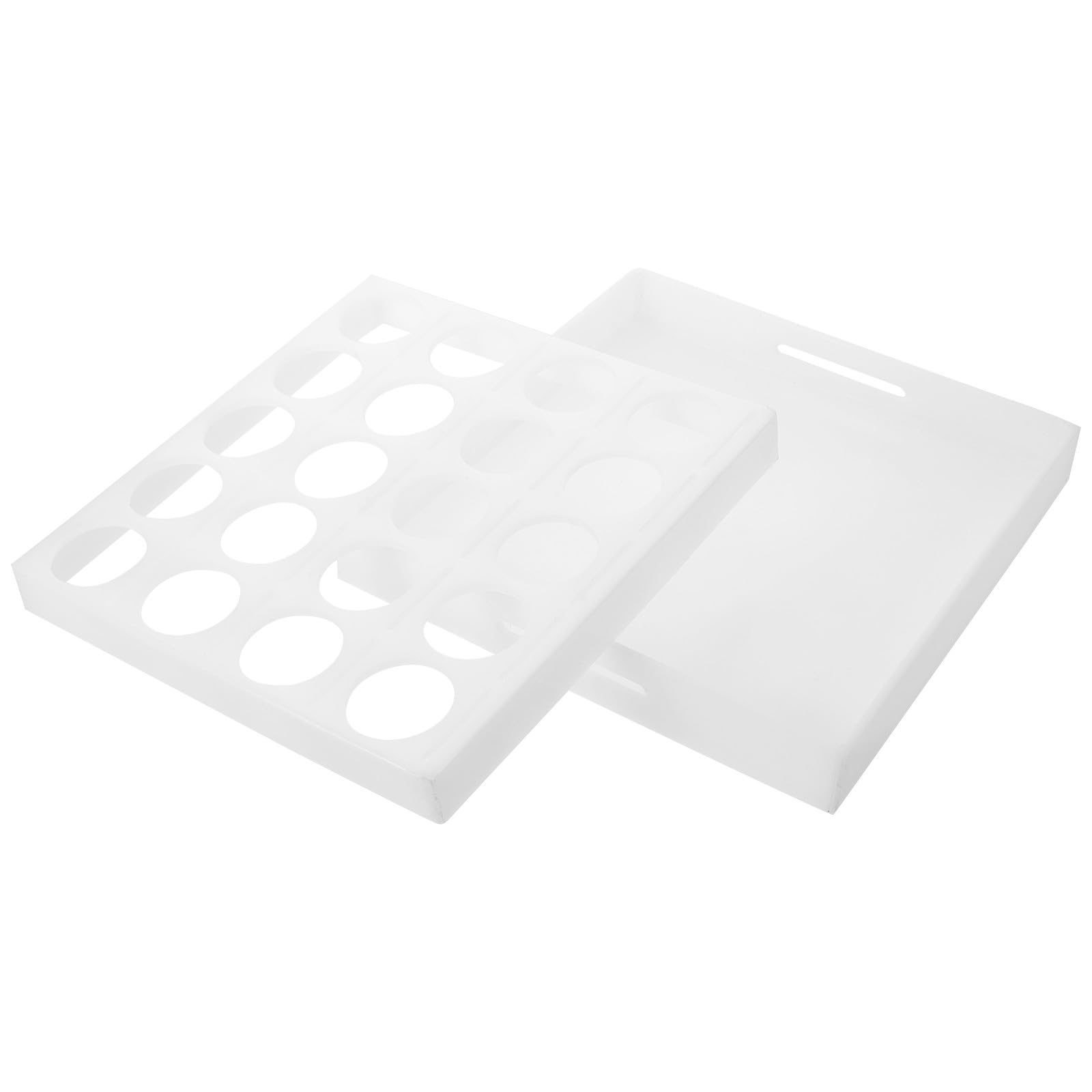 POPETPOP Bandeja dispensadora de medicamentos con 20 orificios circulares, material tipo red, white, para uso en rutinas de cuidado en clínicas y