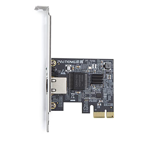 H!Fiber.com 2.5G Ethernet network card,RJ45 NIC,2.5GbE CNA,with Realtek RTL8125 Chip,support Windows Server/Linux/VMware (not support X11