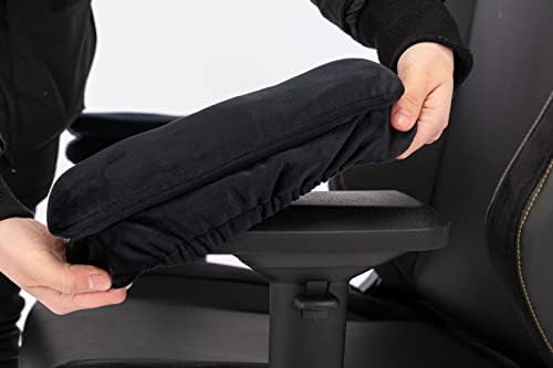 Ergonomic Memory Foam Office Chair Armrest Pads, Comfort Gaming Chair Arm Rest Covers for Office Chair Gaming Chair Arm Rest Covers for Ergonomic Armrest Pillow Pads for Desk Chair (Black, Set of 2)