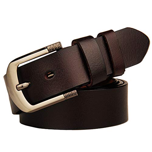 Ceinture jeans en vrai cuir haute qualité avec boucle robuste pour homme fort