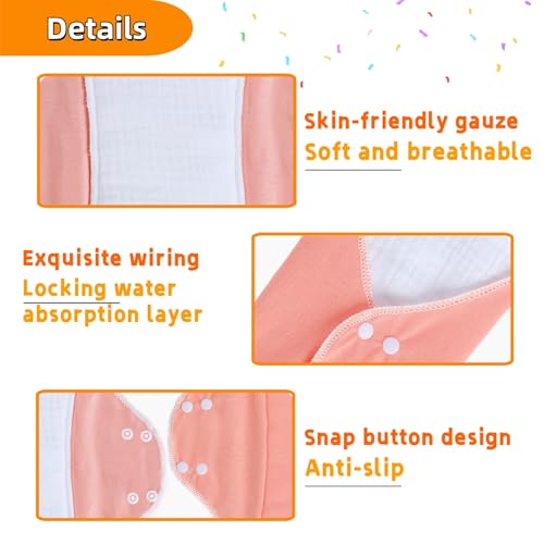 Image of Washable Sanitary Napkins,Reusable Sanitary Pads,Heavy Incontinence Pads,Sanitary Napkin Set,7pcs /Set,Pack of 6+7 Storage Bag,Suitable for Heavy Menstrual Flow,Incontinence Patients,Grey