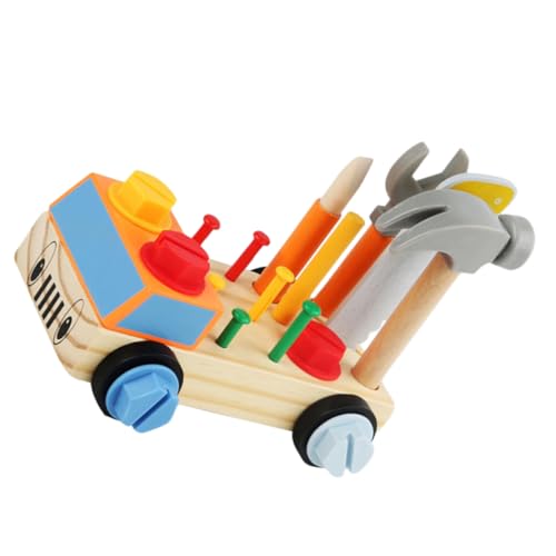 Toddmomy - Toddmomy 1set Screwdriver Board Tool Car Toy for Boy Girl Educational Nut Disassembly Toy for Boy Girl to Explore Colors and Shapes Safe and Wood Materials Fun Interactive Learning