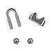 HEVERP 24PCS M4 5/32 Inches Stainless Steel Wire Rope Cable Clip Clamp