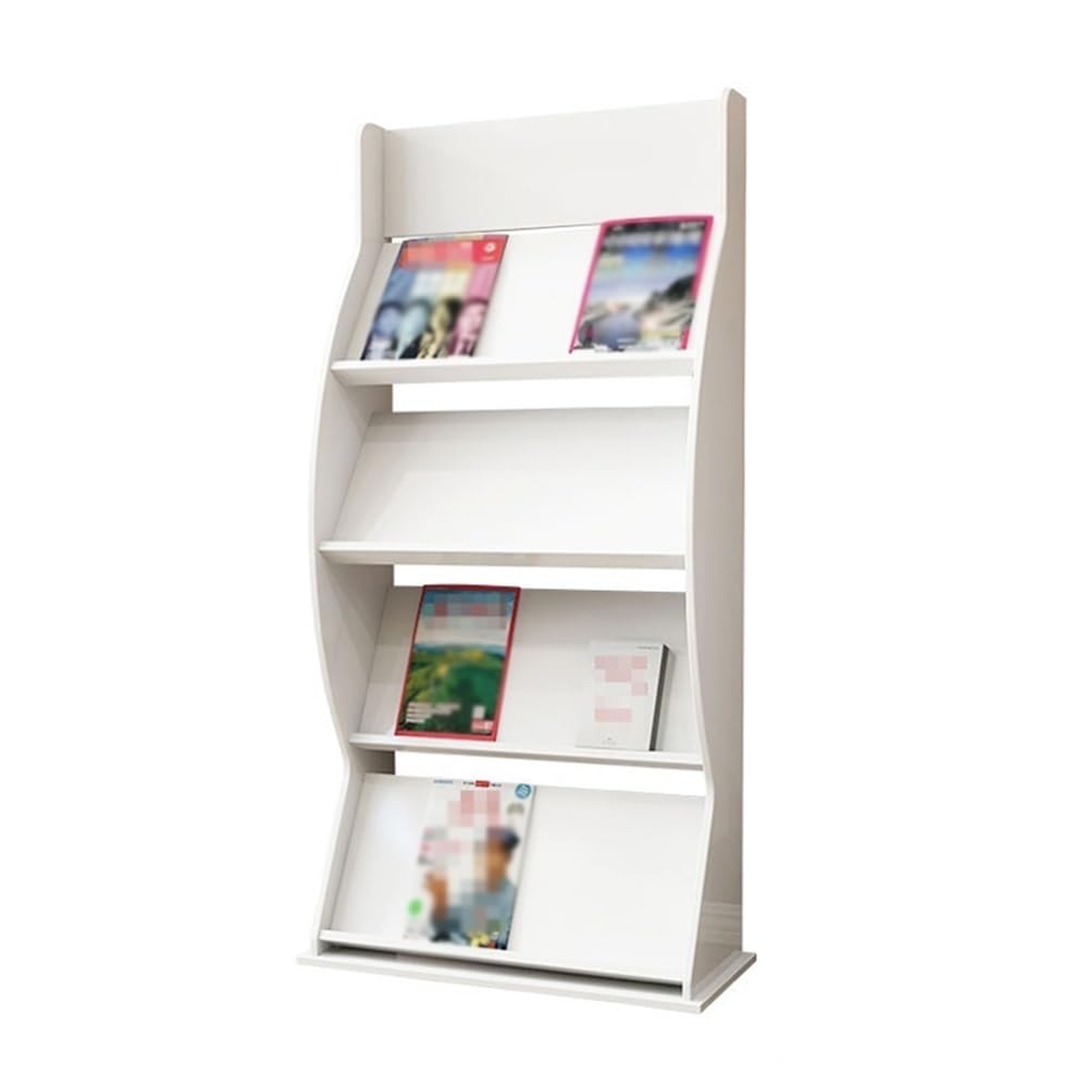 LJHFG63KUYT Newspaper Stand Floor-standing Magazine Rack Wooden Information Display Storage Publicity Floor Newspaper Literature Rack