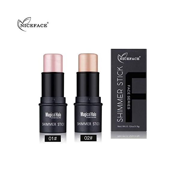 Highlighter Stick, NICEFACE Shimmer Cream Powder Waterproof Light Face Cosmetics ( 2 colors )