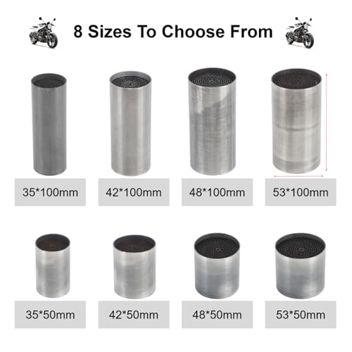 Katalytischer Katalysator Motorrad auspuff katalysator 47mm Katalysatoren für Stahlauspuffrohre, hochfest, 53 x 50 mm Exhaust Pipe Catalyst Catalizadores