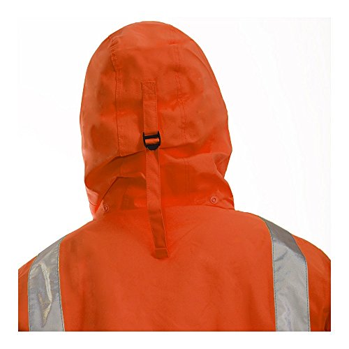 Image of Tingley Standard Icon High Visibility Jacket With Attached Hood, Fluorescent Orange-red /Black, Large