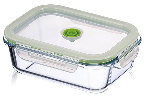 KUHN RIKON Système de Conservation sous Vide Borosilicaté 1.04L, Verre, Transparent, 20,3 x 15,2 x 6,9 cm