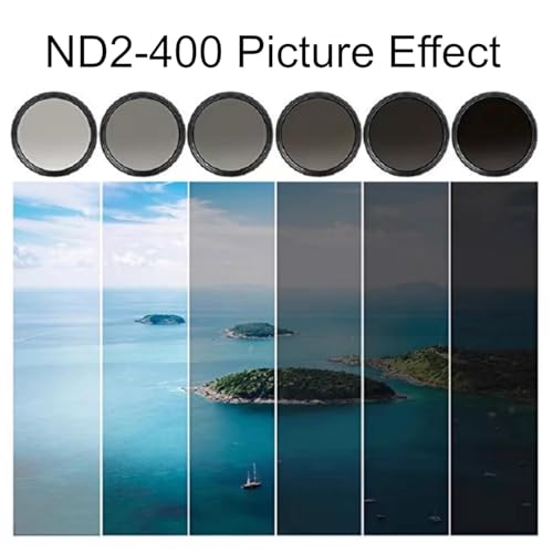 Image of GetZget 52mm Nd Filters Lens Compatible with iPhone 13 /14 / 15 & Plus, Vivo X90 Mobile Cover, DSLR Camera (ND2-ND400 Filter, 52mm)