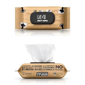 Lick-Safe Pet Wipes for Dogs & Cats – Vet-Approved & Hypoallergenic – Cleans Mud, Odors & Dander – Wipes for Paws, Face & Butt – 10% to Charity – Earth-Friendly & Unscented Cat Cleaning – Pack of 100