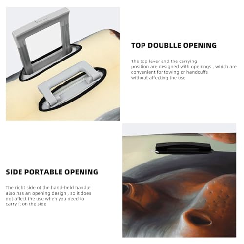 Travel Luggage Cover Fashion Suitcase Protector Hippo Spandex Baggage Covers Washable Suitcase Covers Anti-Scratch Luggage Cover Protectors Fits 18-32 Inch Suitcases Large4