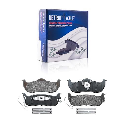 Image of Detroit Axle - Rear Brake Kit for 04-10 Nissan Titan Pathfinder Armada | Infiniti QX56 Disc Brake Rotors and Ceramic Brake Pads Kit 2005 2006 2007 2008 2009 2010 Replacement
