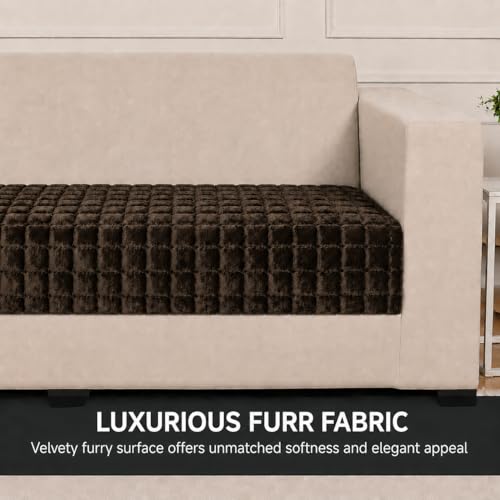 Image of STITCHNEST 'Haven Soft Series' 2 Seater Sofa Cover |Premium Velvet Fabric, Washable & Durable Furniture Cover for Modern Living Rooms