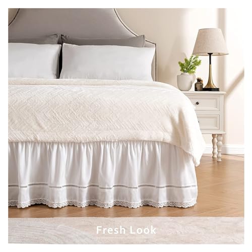 Ropa de cama suave de encaje blanco para dormitorios matrimoniales 5
