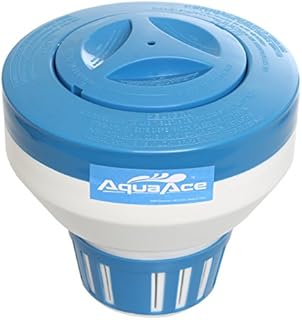 AquaAce Pool Chlorine Floater Dispenser, Premium Large Capacity Holds Up to 5 Tablets, Floating Design for 3 inch Chlorine Tablets