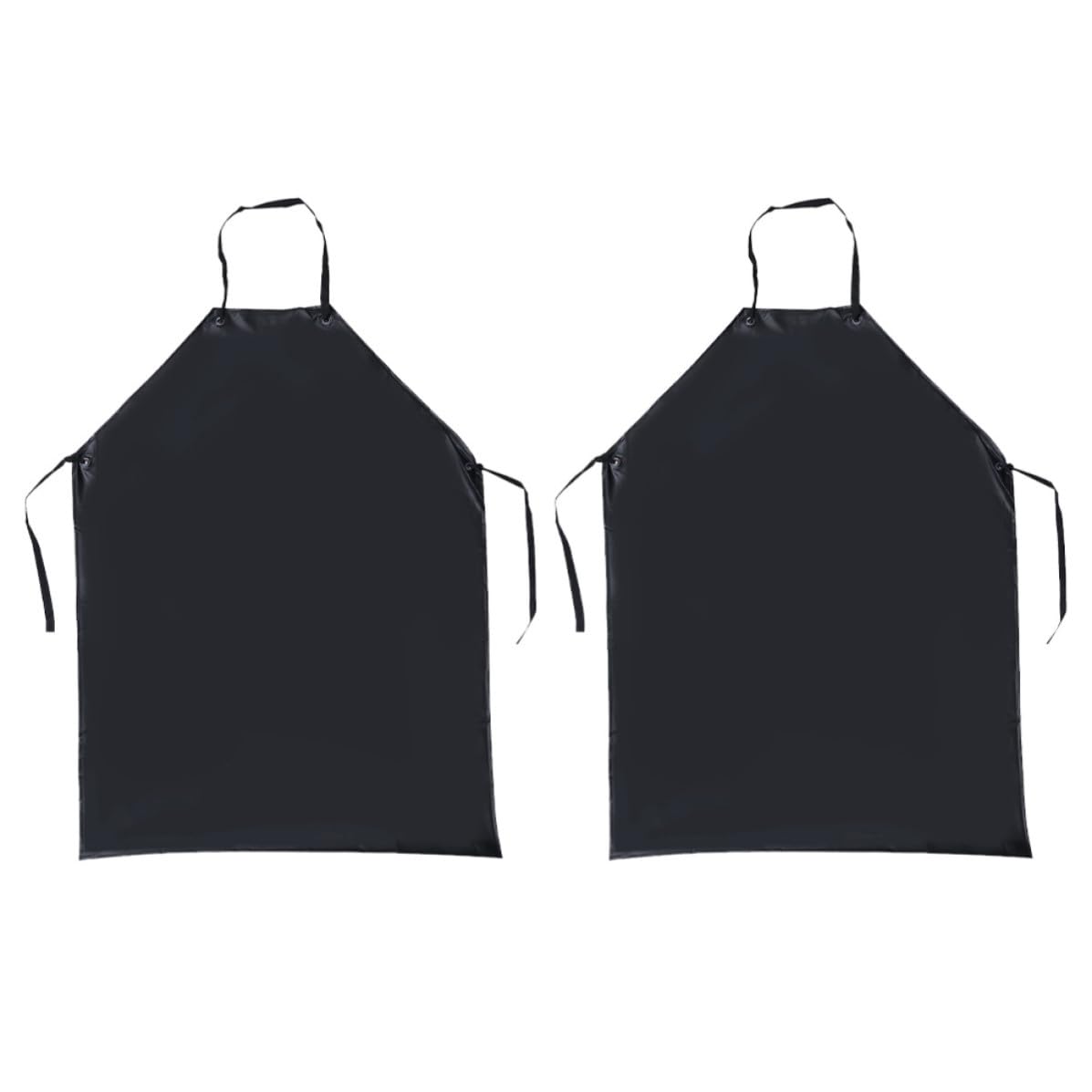 Operitacx 6 Pièces Tablier Imperméable Cuisine en Pvc Noir, Résistant