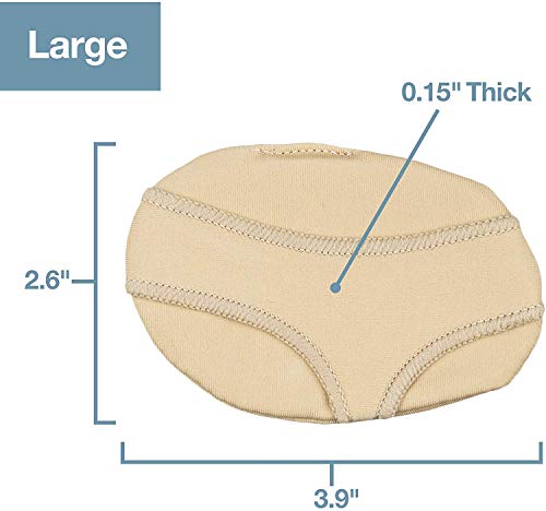 Image of ZenToes Ball of Foot Pads Metatarsal Cushions for Metatarsalgia, Arthritis and Sesamoid Pain Relief 1 Pair (Large, Women 8-10, Men 9-11) (Pack of 2)