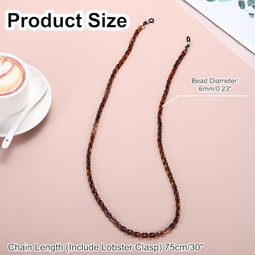Image of uxcell Eyeglass Chains for Women, Resin Eyeglass Holder Chains Adjustable Sunglasses Lanyards Holder Chains