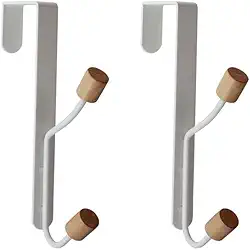 Oikos - Conjunto Cabide para Porta Branco com Ganchos 2 Peças