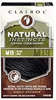 Clairol Natural Instincts Semi-Permanent Hair Dye for Men, M19 Black Hair Colour