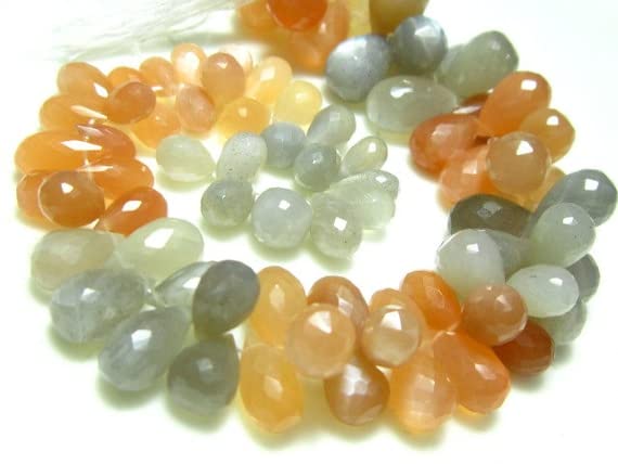 Multi Moonstone Faceted Tear Drops AAA d'exception pour création de bijoux haute joaillerie