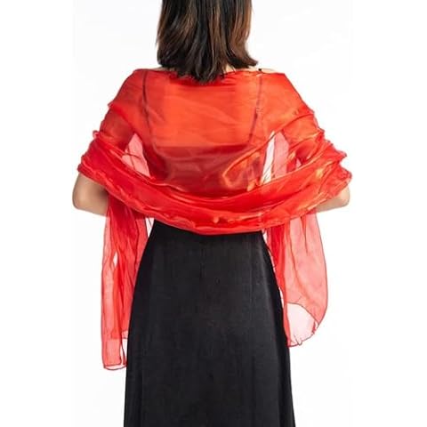 Écharpe Satin HEVIBK Rouge Cover