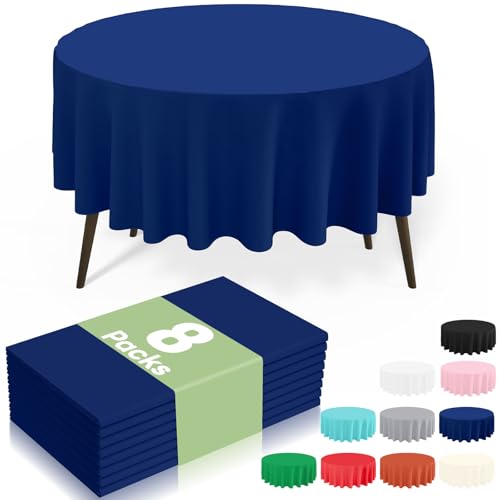misaya 8 Packs Disposable Plastic Table Cloth, 84
