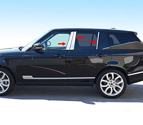 Made in USA! Compatible with 2002-2015 Land Rover HSE 6PC Stainless Steel Chrome Pillar Post Trim