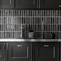 Alwayspon 10 Sheets 12" x12inch Black 3D Vinyl Backsplash Tiles, Self-Adhesive Peel and Stick Wall Tile Stickers Stick on Subway Tiles for Kitchen Bathroom Wall