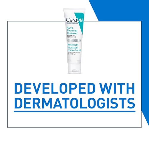 CeraVe 4% Benzoyl Peroxide Acne Treatment Foaming Cleanser Face & Body Wash, with Hyaluronic Acid and Niacinamide. Helps Clear Acne Pimples and prevent breakouts. Gentle Gel, Fragrance-Free, 150ML - Image 6