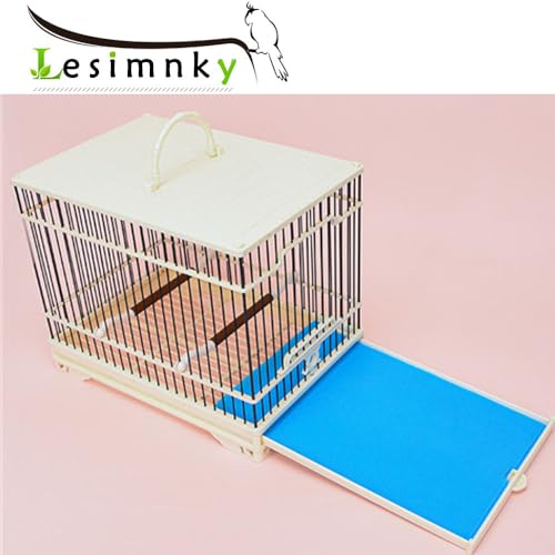 Lesimnky 120 Pieces Bird Cage Liners-11'' X 17''Disposable Non-Woven Bird Cage Paper Liners Precut Absorbent Fecal Tray Cages Cushion Pad Mat Cuttable Pet Animal Cages Cushion for Parrot (Blue)