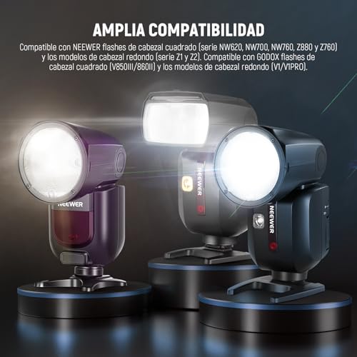 Difusor de flash para eventos y reportajes sociales con cabezal NEEWER Z1 Z2 3