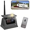 B-Qtech Magnetic Solar Wireless Backup Camera Rechargeable Reverse Camera Hitching for Gooseneck, Horse Trailer, Boat, 5th, Small RV, Camper, Easy to Use for iPhone Android
