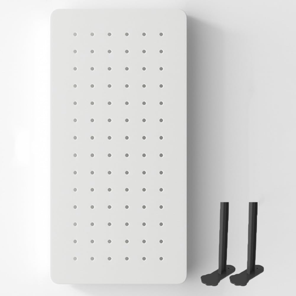 Naścienny zestaw organizerów do pegboardów – 20 x 40 cm, pionowe przechowywanie do garażu i pokoju rzemieślniczego, białe rozwiązanie do przechowywania narzędzi, oszczędność miejsca, uniwersalny