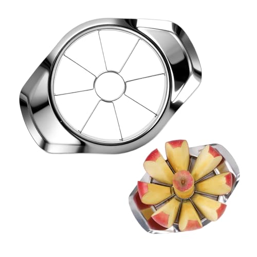 QEXUJOW Coupe-fruits,Un coupe-pommes en acier inoxydable à 8 lames, adapté pour couper les pommes, les poires, les légumes, etc.